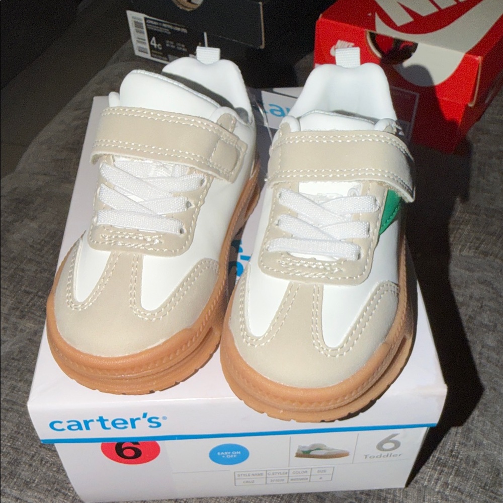 Carter's Kids Tan and White Sneakers